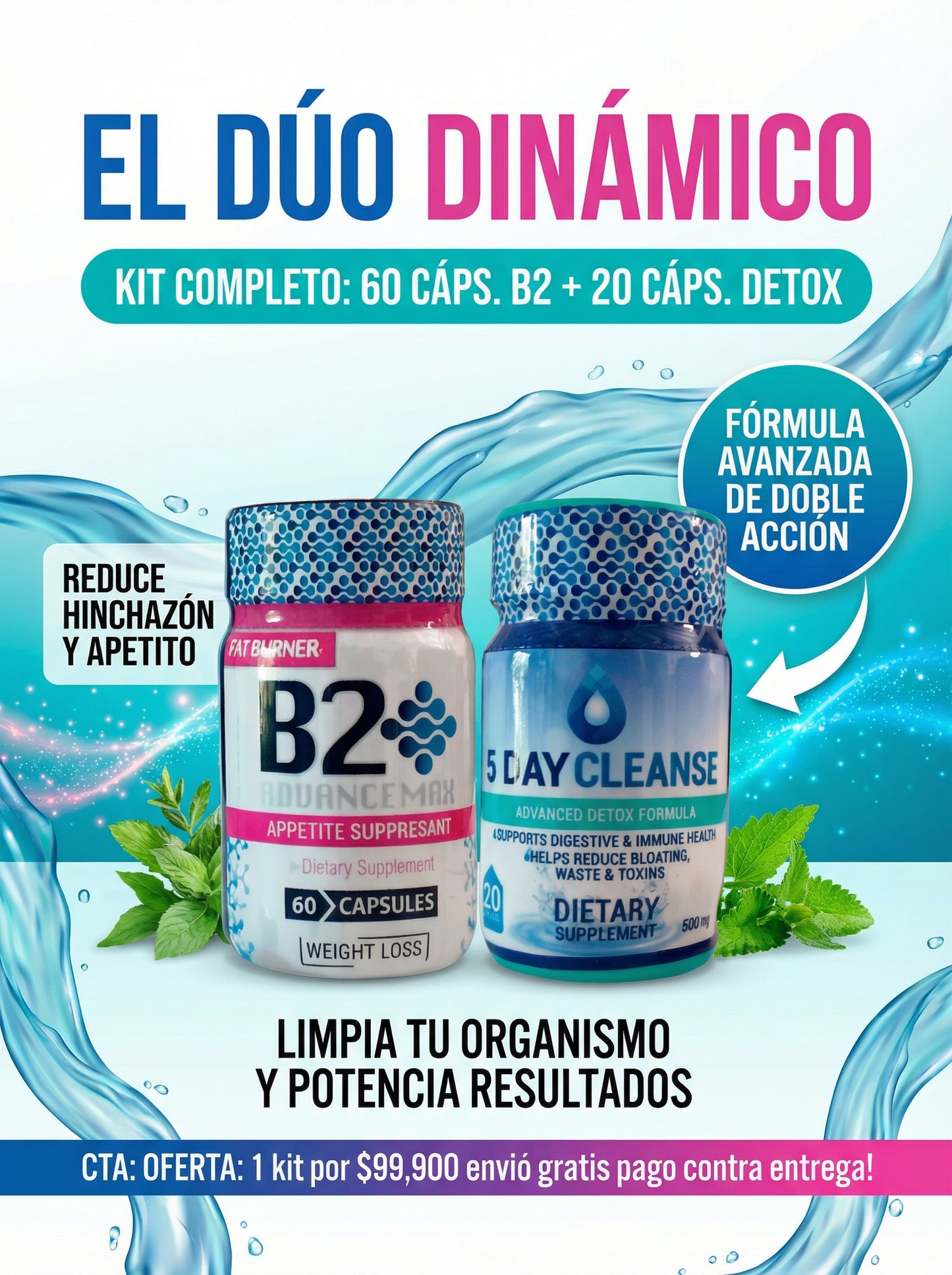 Kit B2 + DETOX Quemador de Grasa!