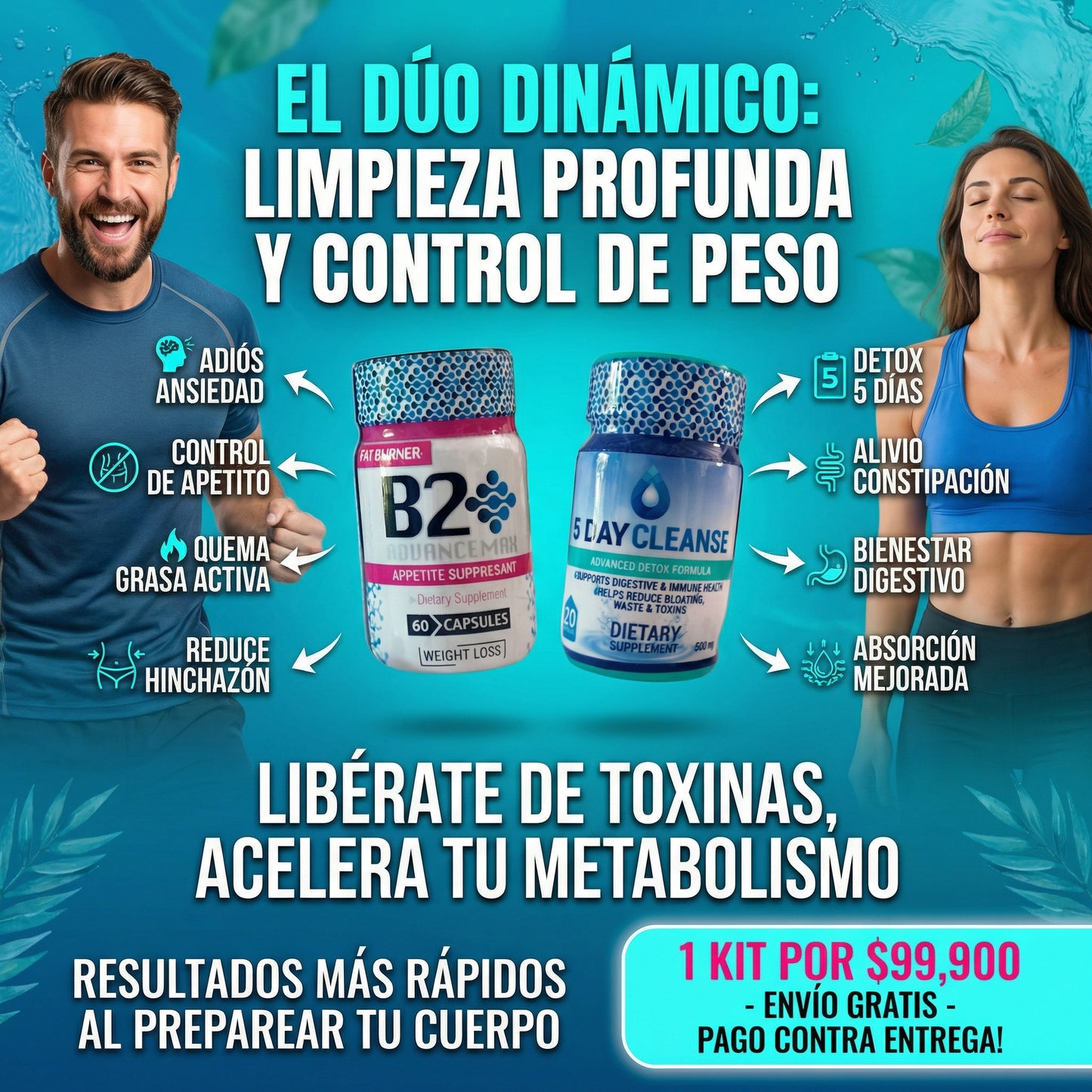 Kit B2 + DETOX Quemador de Grasa!