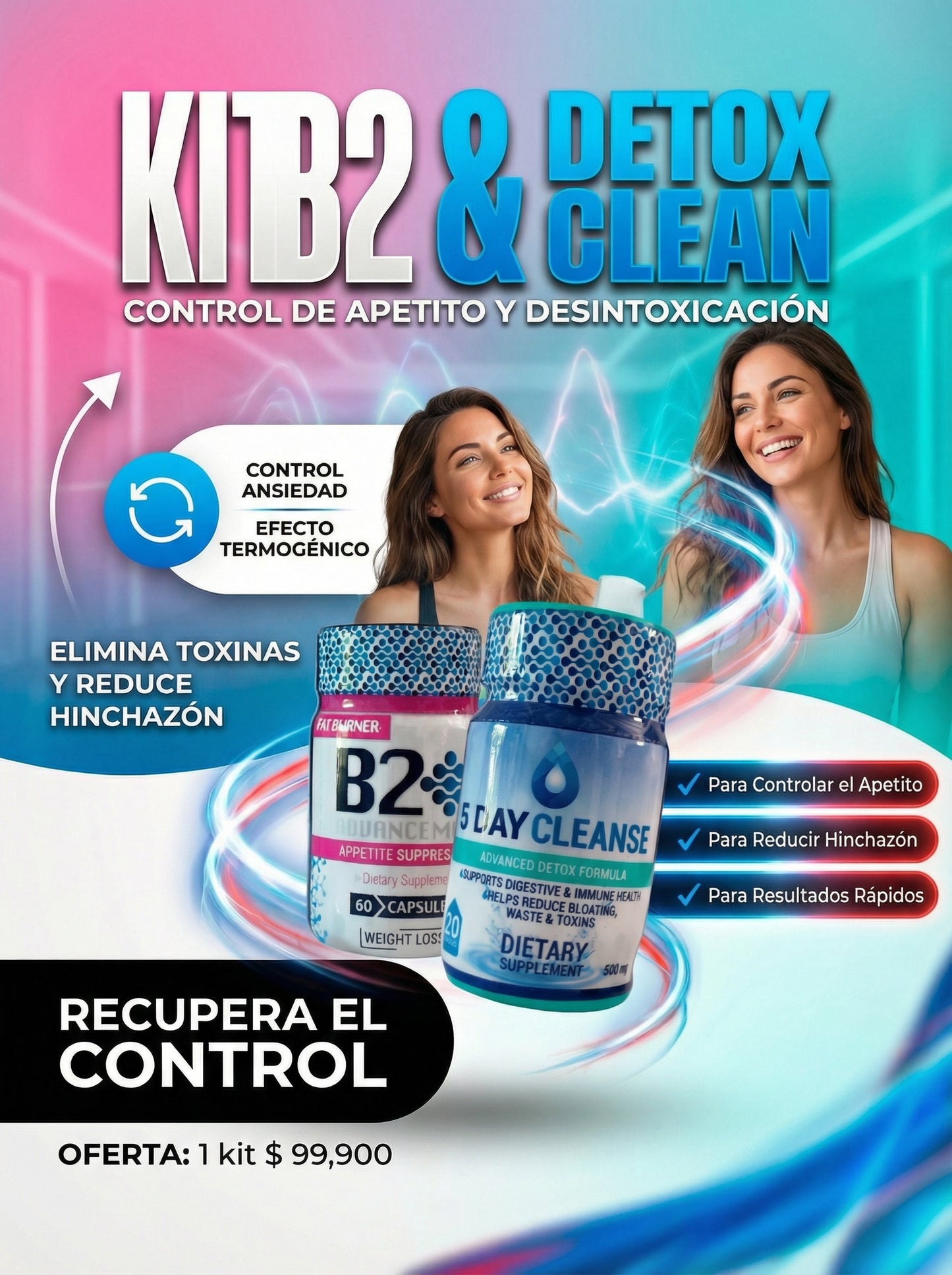 Kit B2 + DETOX Quemador de Grasa!